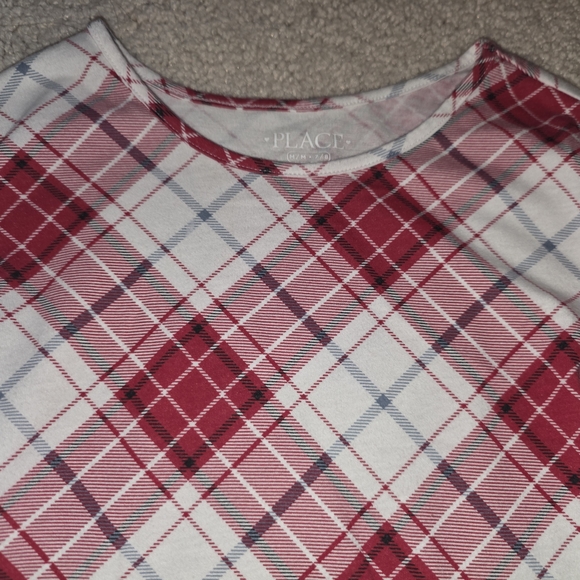 The Children's Place Red & White Plaid Kids  Dress Sz Medium (7/8) Like New - Picture 3 of 4